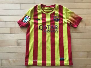 Fc Barcelona Lionel Messi Soccer Football Jersey Nike Youth Sz M Boys