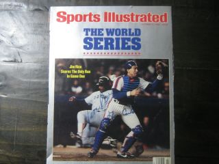 Jim Rice/gary Carter 1986 World Series Boston Red Sox/ny Mets Auto 