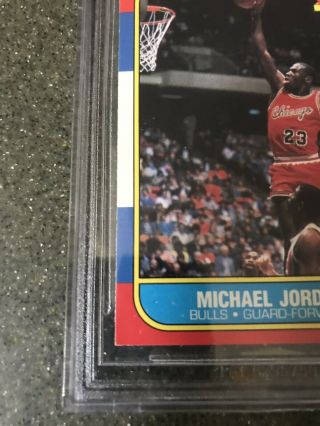 1986 Fleer Basketball 57 Michael Jordan RC Rookie HOF BGS 8 NMMT 6