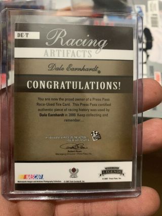 2007 press pass legends Dale Earnhardt racing artifacts 216/299 3