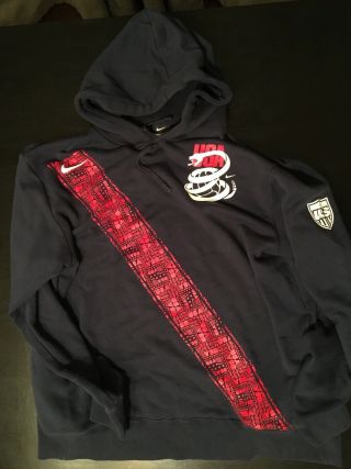 Mens Nike Team Usa Soccer Hoodie Sweatshirt - Sz Xl Navy - World Cup Olympic Top