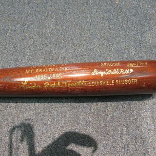 Babe Ruth Signed Autographed Bat By Grandaughter Linda Ruth Tosetti 380/714