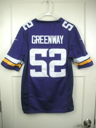 Minnesota Vikings Chad Greenway 52 SEWN NFL Nike Jersey Adult Size: S 3