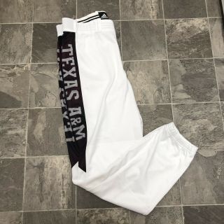 Men’s Adidas Texas A&m Aggies Team Issued Game Worn Baseball Pants Sz L White