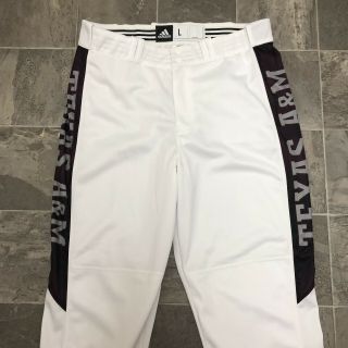 Men’s Adidas Texas A&M Aggies Team Issued Game Worn Baseball Pants Sz L White 5