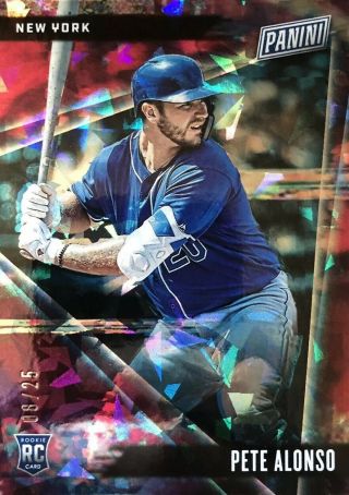 Pete Alonso 2019 Panini Fathers Day Cracked Ice ’d /25 