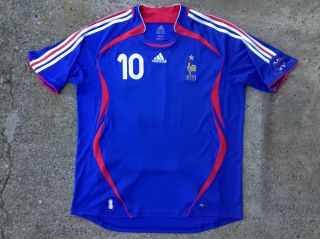 2006 World Cup F.  F.  F.  Zidane 10 France Soccer Jersey Size Xl Adidas