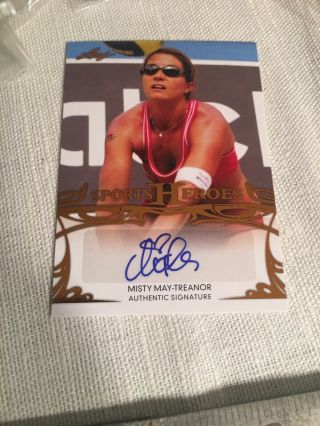 Misty May - Treanor 2013 Leaf Sports Heroes Autograph Auto Card Ba - Mmt.  The Goat