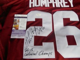 Marlon Humphrey Signed Alabama Crimson Tide Jersey 2015 National Champs Jsa