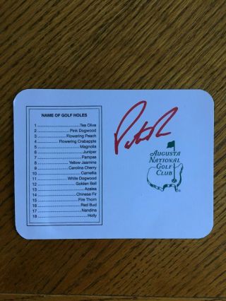 Patrick Reed - Autogaphed - - Masters - Augusta National Golf Club Scorecard