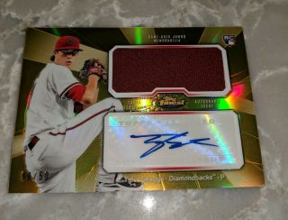 2013 Topps Finest Gold Refractor Patch Rookie Auto Ajr - Ts Tyler Skaggs /50