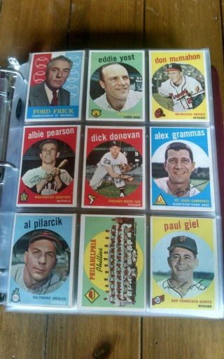 1959 Topps Baseball Complete Set Hi Grade