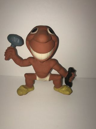 1940’scleveland Indians Chief Wahoo Rubber Squeak Toy Rempel Toys Akron Ohio.