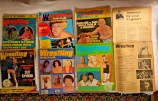 8 Wrestling Revue Magazines