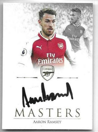 Aaron Ramsey 2018 Futera Unique Masters Auto Autograph 7/30 Arsenal