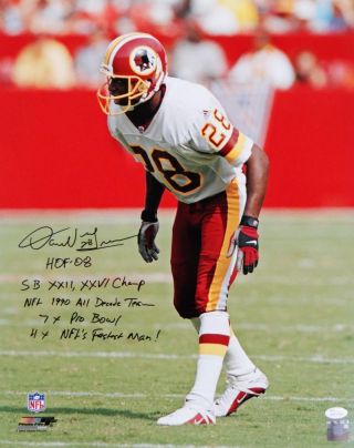Darrell Green Autographed Redskins 16x20 Pf Photo On Field /5 Insc - Jsa W Auth