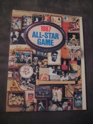 1987 Official Mlb All Star Game Program Oakland -