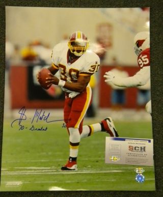 Brian Mitchell Redskins Signed Auto 16x20 Action Photo W/70 Greatest - Sch Auth