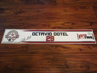 Ocatvio Dotel 2004 Houston Astros Game Locker Room Name Plate Mlb Auth Auto