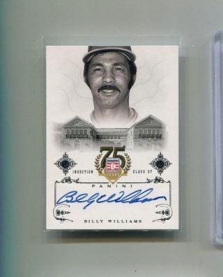 Billy Williams Chicago Cubs 2014 Panini Hall Of Fame Baseball Autographed Card