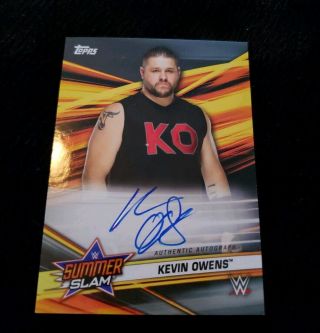 2019 Topps Wwe Summerslam Kevin Owens Auto Silver Parallel D 18/25