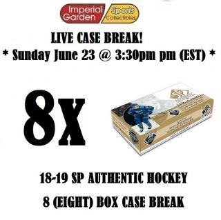 18 - 19 Sp Authentic 8 (eight) Box Case Break 1335 - Buffalo Sabres