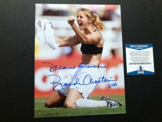 Brandi Chastain Hot Signed Autographed Us World Cup 8x10 Photo Beckett Bas