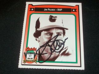 Hof Jim Palmer Signed Auto 1991 Crown Baltimore Orioles Card 349 A17