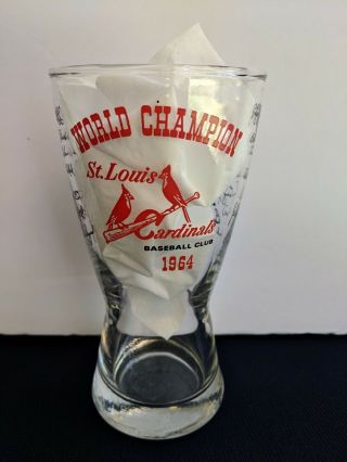 1964 St Louis Cardinals Baseball Signed World Champions Glasses Set 3 Bob Gibson 3