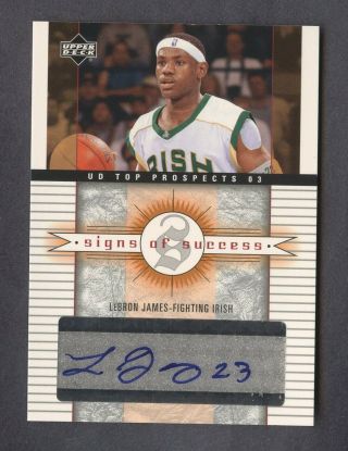 2003 - 04 Ud Signs Of The Times Lebron James Cavaliers Rc Rookie Auto Sp