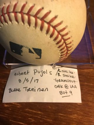 Albert Pujols Game - Baseball w/MLB Hologram Authenication August 05,  2017 4