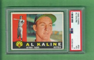 1960 Topps 50 Al Kaline Detroit Tigers Hall Of Fame Vg Psa 3
