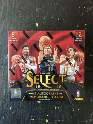 2018 - 19 Panini Select Basketball Factory Hobby Box