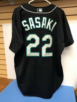 Kazuhiro Sasaki Seattle Mariners Signed Autographed Mlb Baseball Jersey