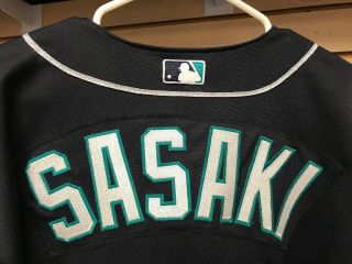 Kazuhiro Sasaki Seattle Mariners Signed Autographed MLB Baseball Jersey 3