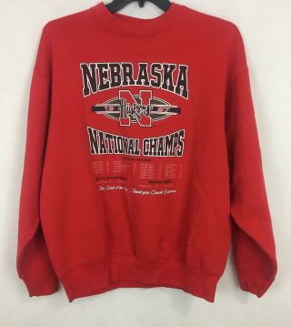 Nebraska Huskers Football 1997 National Champs Sweatshirt Ode To Tom Osborne Xl