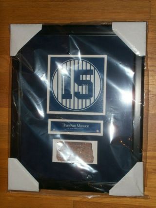 Thurman Munson Old Yankee Stadium Monument Park Retired Number Plaque With Brick