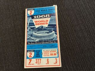 1968 World Series Ticket Cardinals Detroit Tigers Hr Horton,  Cash,  Lolich