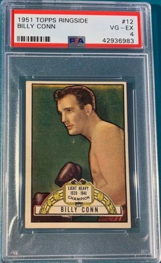 1951 Topps Ringside Boxing 12 Billy Conn Psa 4