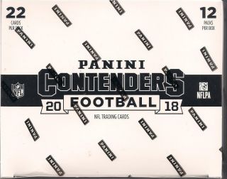 2018 Panini Contenders Football Nfl Retail Fat Pack Box Of 12 Packs