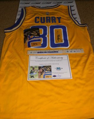 Stephen Curry Golden State Warriors Signed Autographed Basketball Jersey -