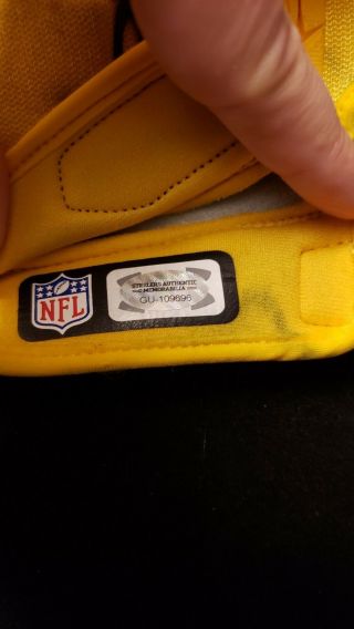 Stephon Tuitt Pittsburgh Steelers Game Worn Gloves 11/8/18 Under Armour 4XL 8
