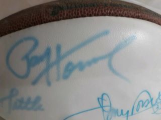 Tony Dorsett,  Paul Hornung,  Y.  A.  Tittle Signed Autographed Football NFL 1991 3