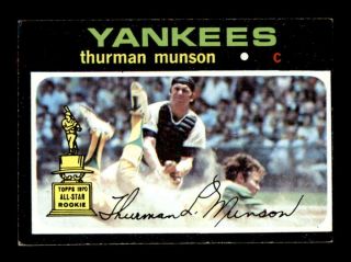 1971 Topps 5 Thurman Munson Vgex X1697257