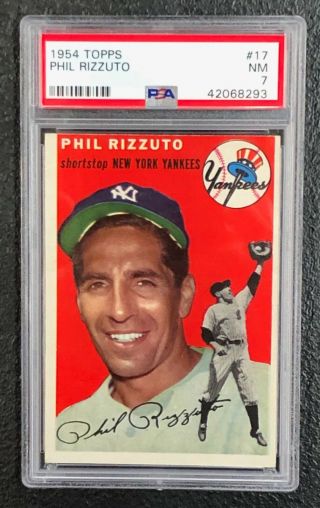 York Yankees Phil Rizzuto 1954 Topps 17 Psa Nm 7
