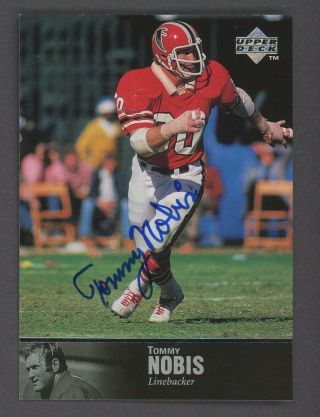 1997 Upper Deck Ud Nfl Legends Al - 151 Tommy Nobis Signed Auto Atlanta Falcons