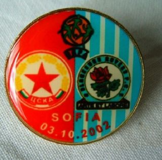 Pin Badge Football Soccer Uefa Cup Fc Cska Sofia Vs Fc Blackburn Rovers England