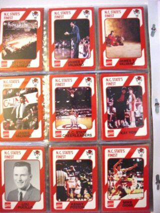 Complete Set 1989 Coca Cola North Carolina State Collegiate Cards - 200 - Ex/mt