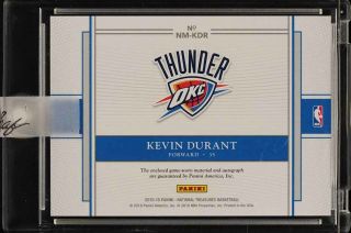 2015 National Treasures Night Moves Kevin Durant AUTO PATCH /25 NM - KDR (PWCC) 2