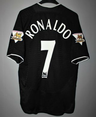 Manchester United 2003 2004 2005 Away Football Shirt Jersey 7 Ronaldo